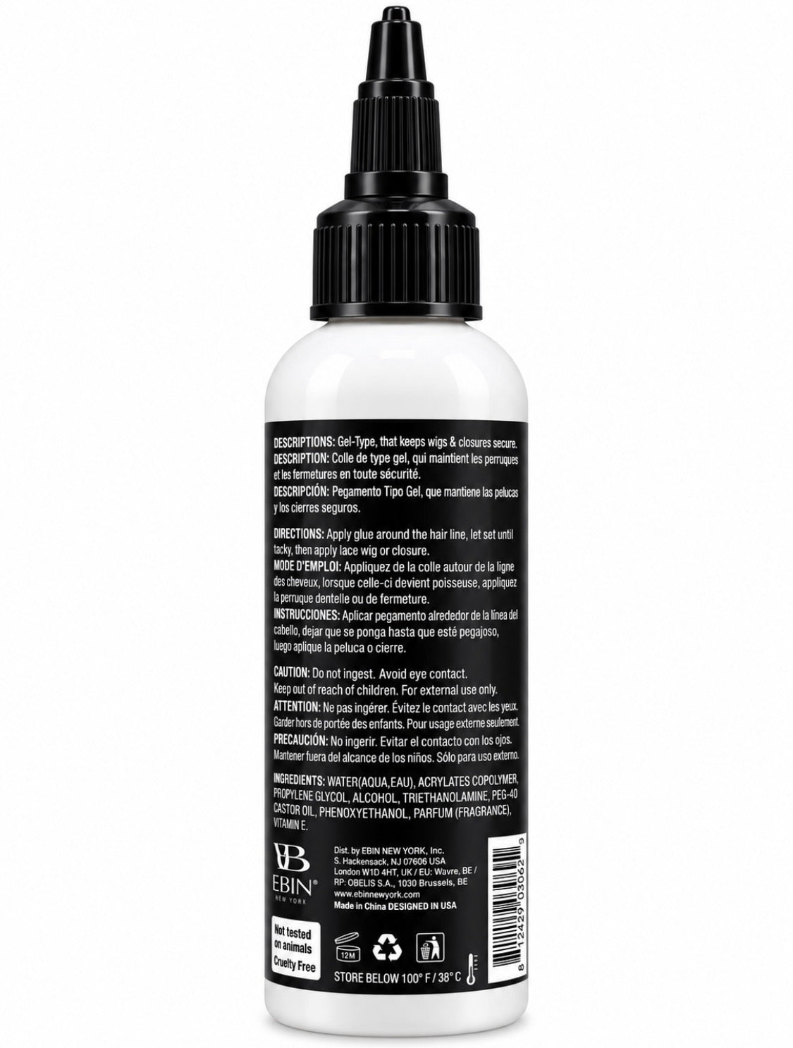 EBIN Lace Bond Gel 4 oz Supreme Extreme Firm Hold